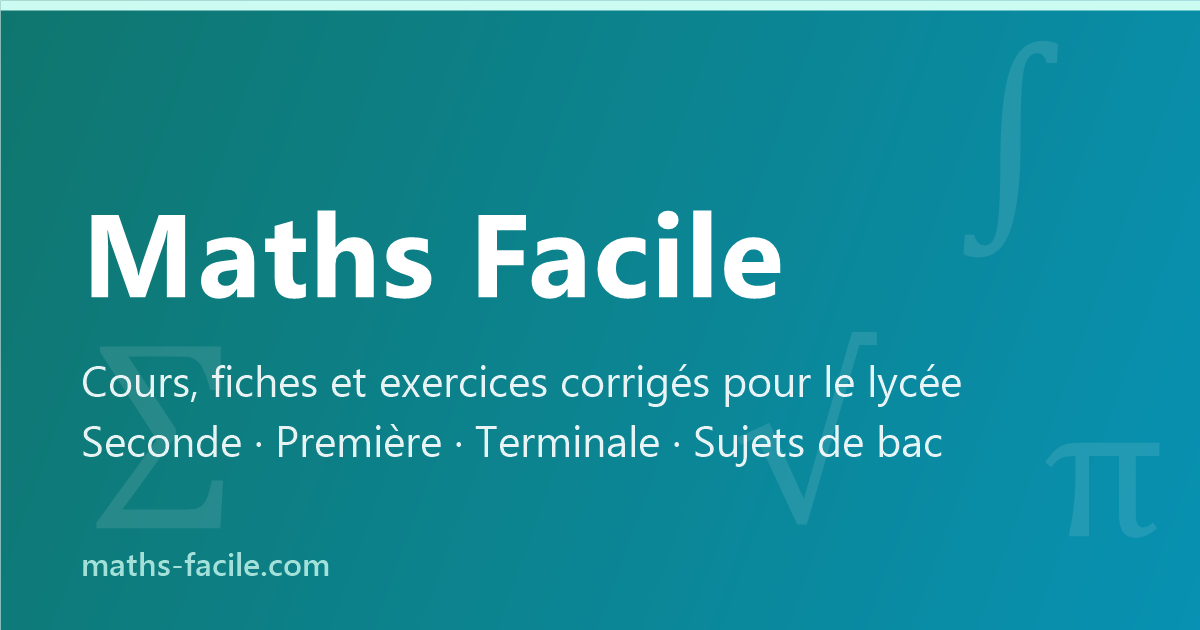 Terminale Spé Maths — Cours et exercices corrigés